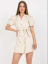 tie-waist-short-sleeve-blazer-dress OhSoStyled - Sophia's Style in Tan-4